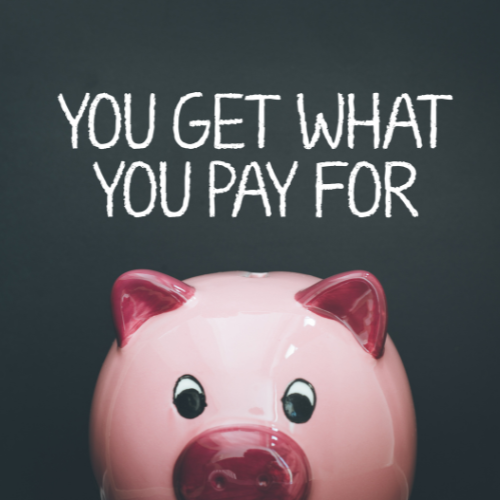 Get what you pay for piggy bank